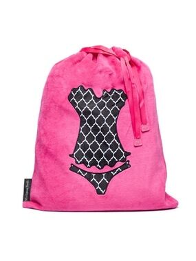 Melissa Beth’s Oh La La Hot Pink Lingerie Drawstring Travel Bag